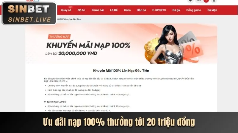 Ưu đãi nạp tiền lần đầu tại tai88vin